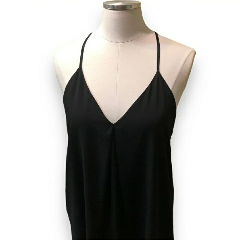 ALICE + OLIVIA Black Fierra Racerback Dress EUC!